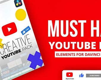 Paquete de YouTube para DaVinci Resolve / Elementos de vídeo y gráficos en movimiento