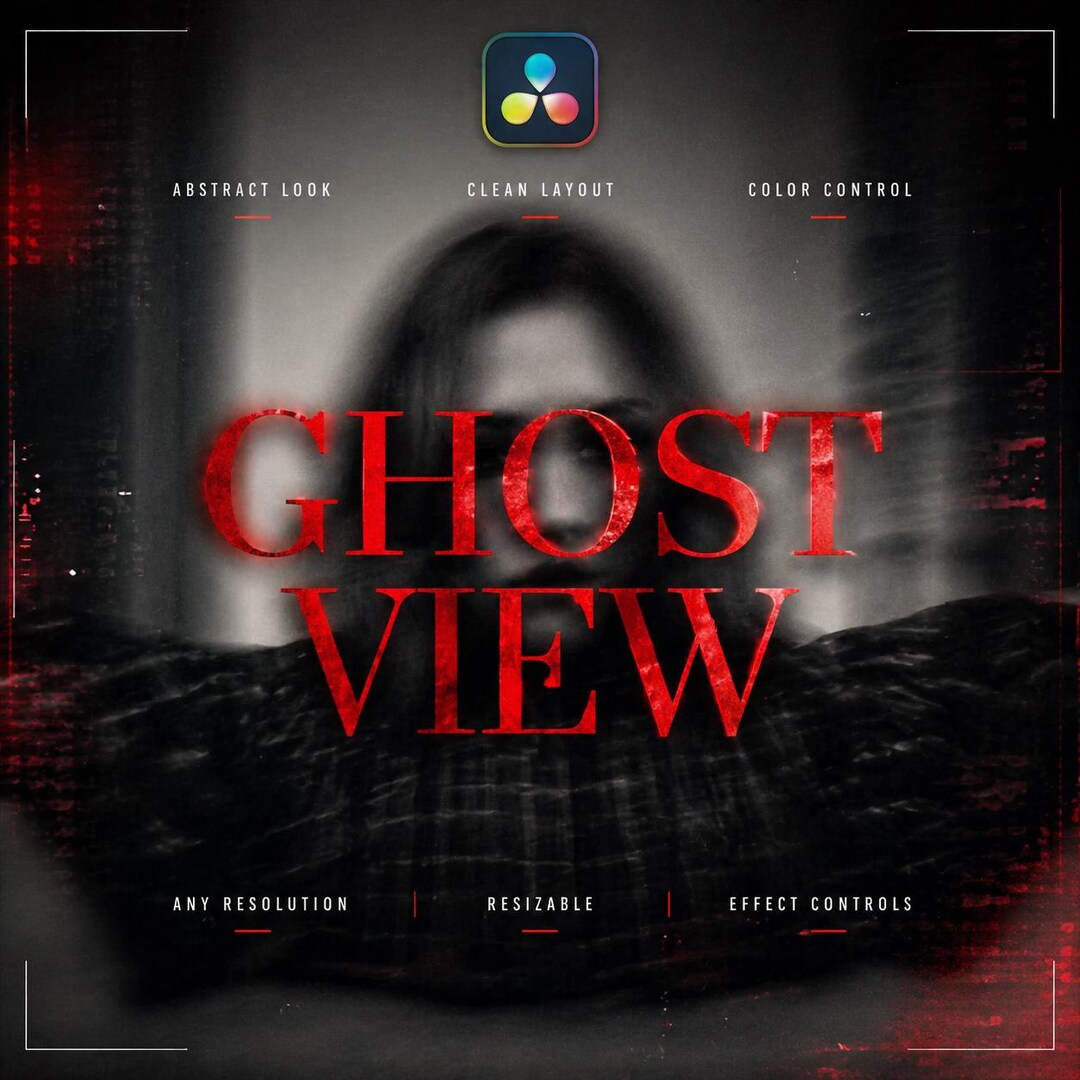 Ghost View Effect Davinci Resolve Template Horror Blur Glitch Cinematic ...