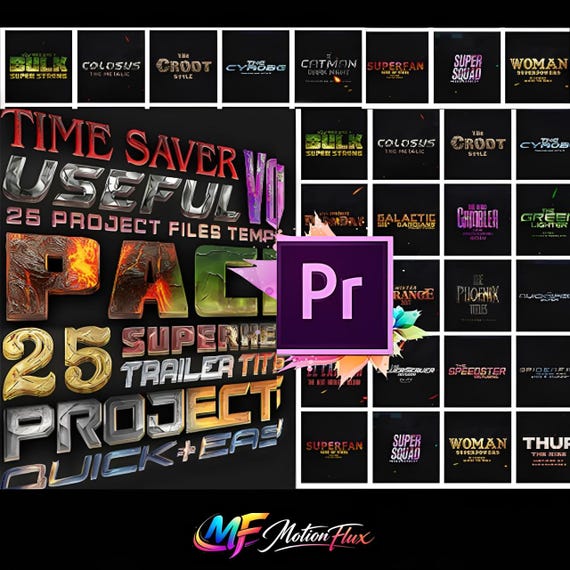 Premiere Pro Action Movie Titles | 3D Cinematic Text Effects (Digital Download)