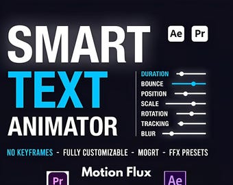 Smart Text Animator MOGRT FFX Presets for Premiere Pro, After Effects Motion Graphics