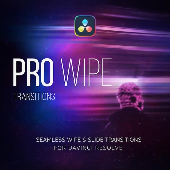 DaVinci Resolve Pro Wipe Transitions, Cinematic Motion Blur (Digital Download 4K Ready Resolution!)