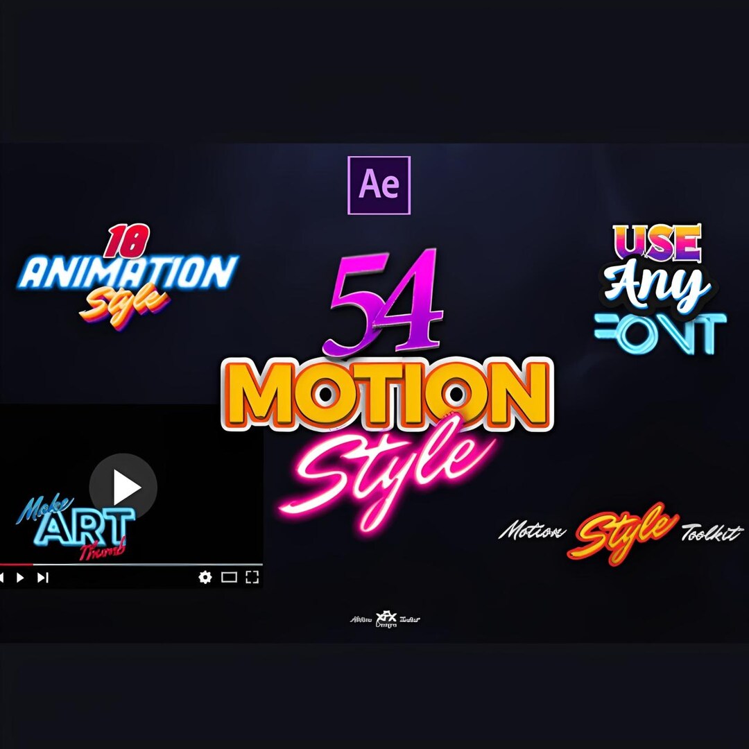 After Effects Motion Graphics Pack | 54 Animated Titles (digital ...