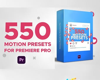 550 Motion Presets for Premiere Pro | Animated Graphics (Digital Download)
