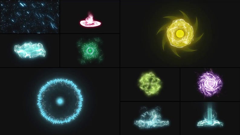 Magic VFX Pack Premiere Pro, Fantasy Spell Energy Effects (digital ...