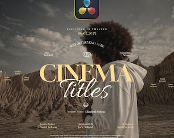 DaVinci Resolve Cinematic Title Pack • 15 Film Titles + 50+ Elements • 4K Template