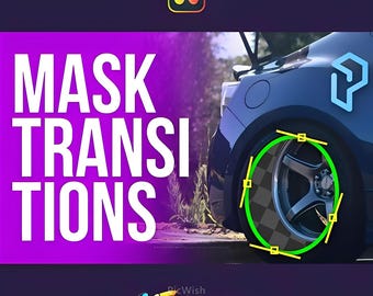 Pacchetto effetti di transizione DaVinci Resolve Mask Reveal / Modelli di effetti video cinematografici DRFX Download digitale