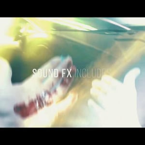 May include: Image with the text "SOUND FX INCLUDES" over a blurred background. The image has a bright, yellow-white light effect, with a hand in the foreground. The overall theme is related to sound effects.