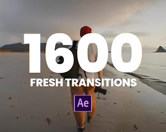 1600+ After Effects Transitions | Glitch, Grunge, 3D Motion Presets (Digital Download)