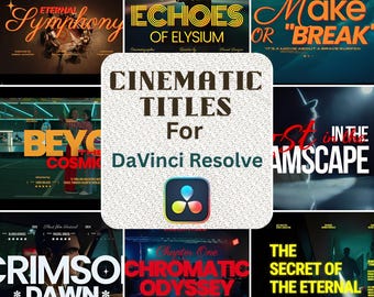 Cinematic Titles Pack for DaVinci Resolve | Movie Title Presets | Film Typography Graphics
