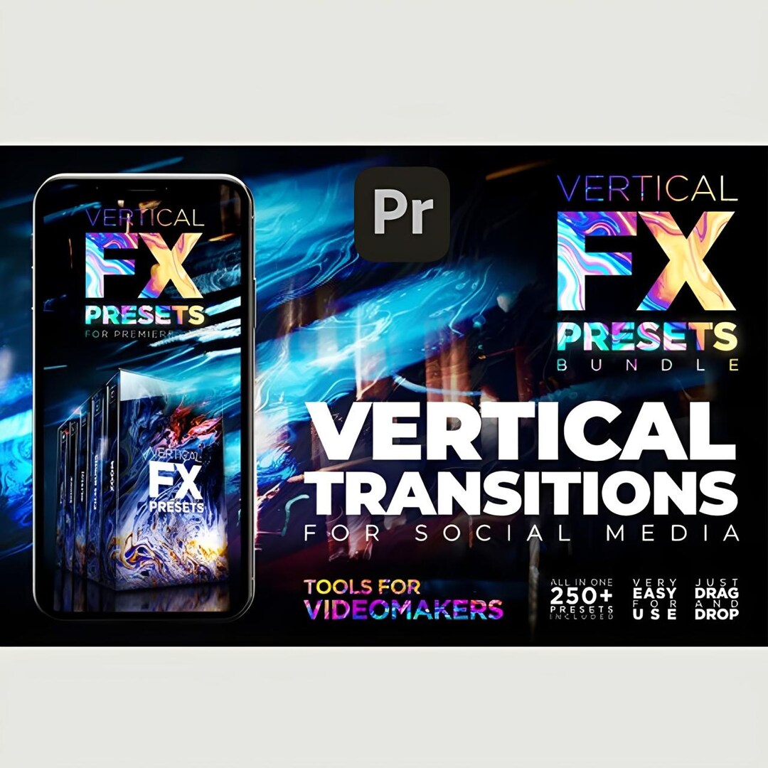 Premiere Pro Vertical FX Presets | Social Media Video Effects (digital ...
