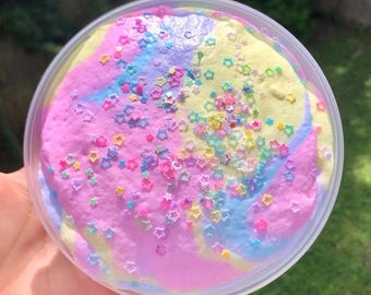 Cotton Candy Butter - Daiso Clay Buttery Slime, Very Spreadable & Soft, Scented