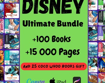 Paquete de 15 000 páginas para colorear de Disney, más de 100 libros en PDF, libro misterioso para colorear por número, descarga digital, enorme princesa Mickey Stitch, imprimible.