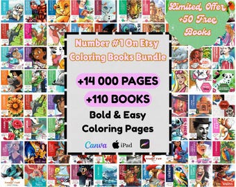 20000 Disney Coloring pages Bundle, 100+ Books PDF, Mystery Color by Number, Digital Download, Huge Princess Mickey Stitch, Printable