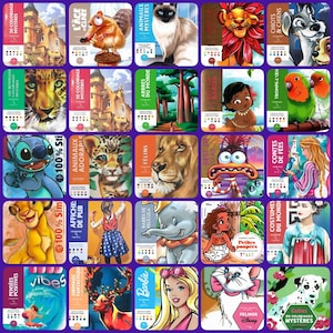 Puede incluir: Una colecci&oacute;n de libros para colorear coloridos con varios temas, incluyendo animales, personajes de Disney y fantas&iacute;a. Las portadas muestran ilustraciones de leones, gatos y personajes de dibujos animados. Los libros est&aacute;n dispuestos sobre un fondo p&uacute;rpura.