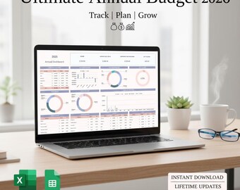 Hoja de cálculo de presupuesto 2026 / Hojas de cálculo de Excel y Google, Seguimiento de deuda (Descarga digital)