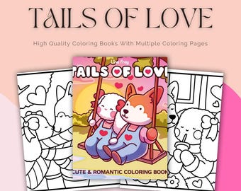 Tales of Love, 40+ Bold and Easy Coloring Pages, Cute and Cozy Coloring Book PDF, Coco Wyo Inspired, Aesthetic Girl Moments Digital Download