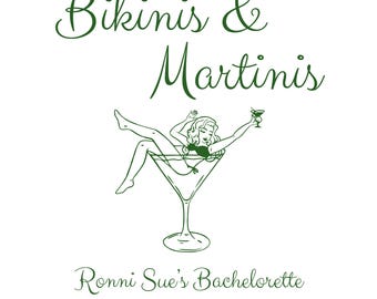 Vrijgezellenshirts voor bikini's en martini's