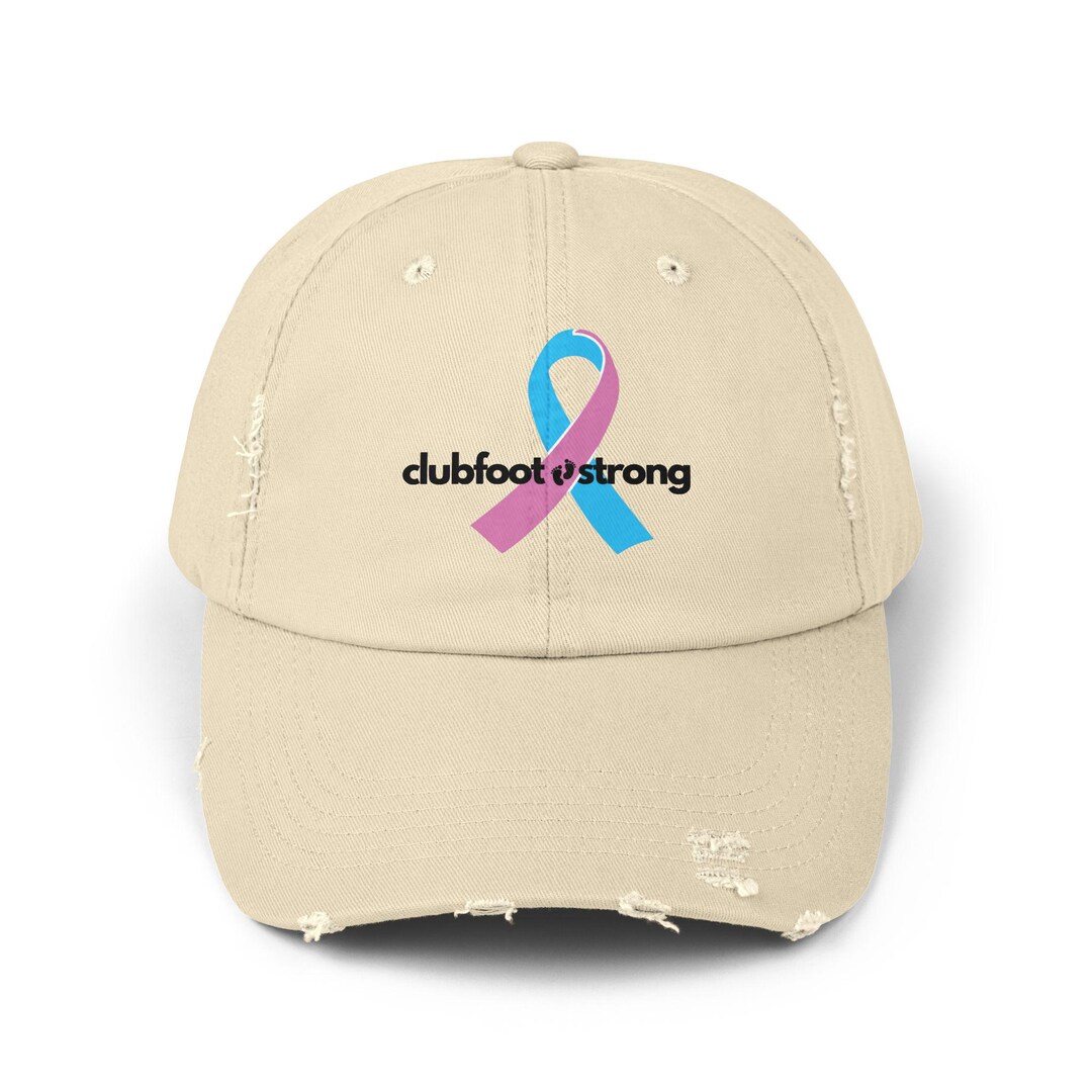 Club Foot Awareness Ribbon Cap | Duboof Strong Embroidered Distressed ...
