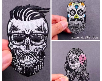 Sugar Skull Iron On Patch