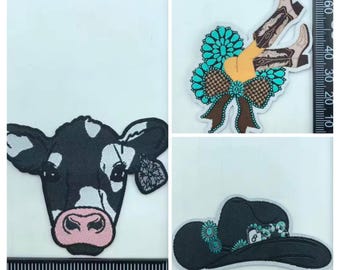 Western Iron On Patches