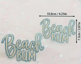 Glitter Beach Bum Iron On Patch