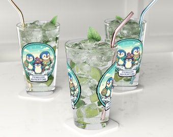 Penguin Adventure Logo Pint Glass, Candle & Sticker Collection
