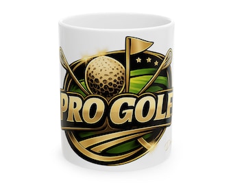 Pro Golf Ceramic Mug, Golf Lover Gift, Coffee Cup (11oz or 15oz)
