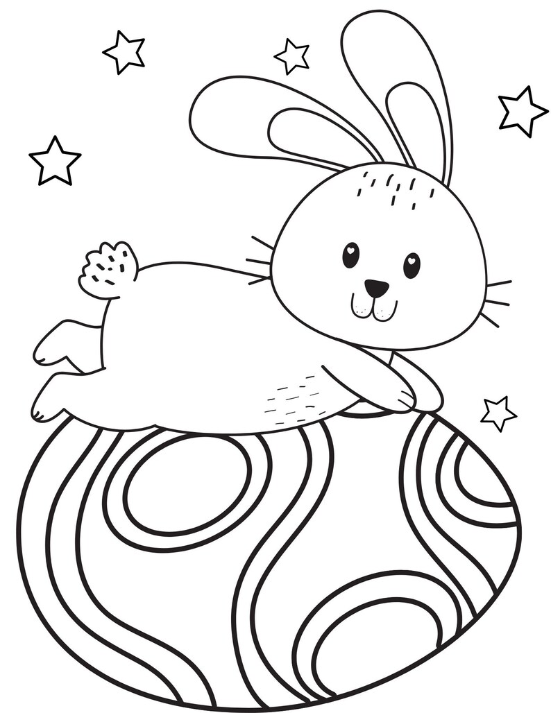 Easter Coloring Pages, Easter PDF Coloring Easter Printables, Bunny