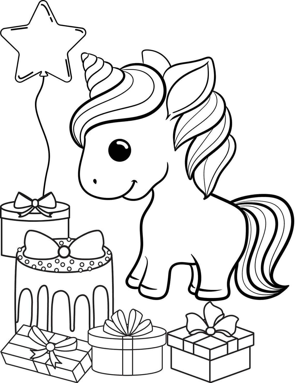 Unicorn Birthday Coloring Pages Unicorn Birthday Printables - Etsy