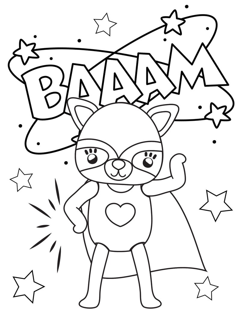 Superhero Coloring Pages, Superhero PDF, Superhero Printables, Super