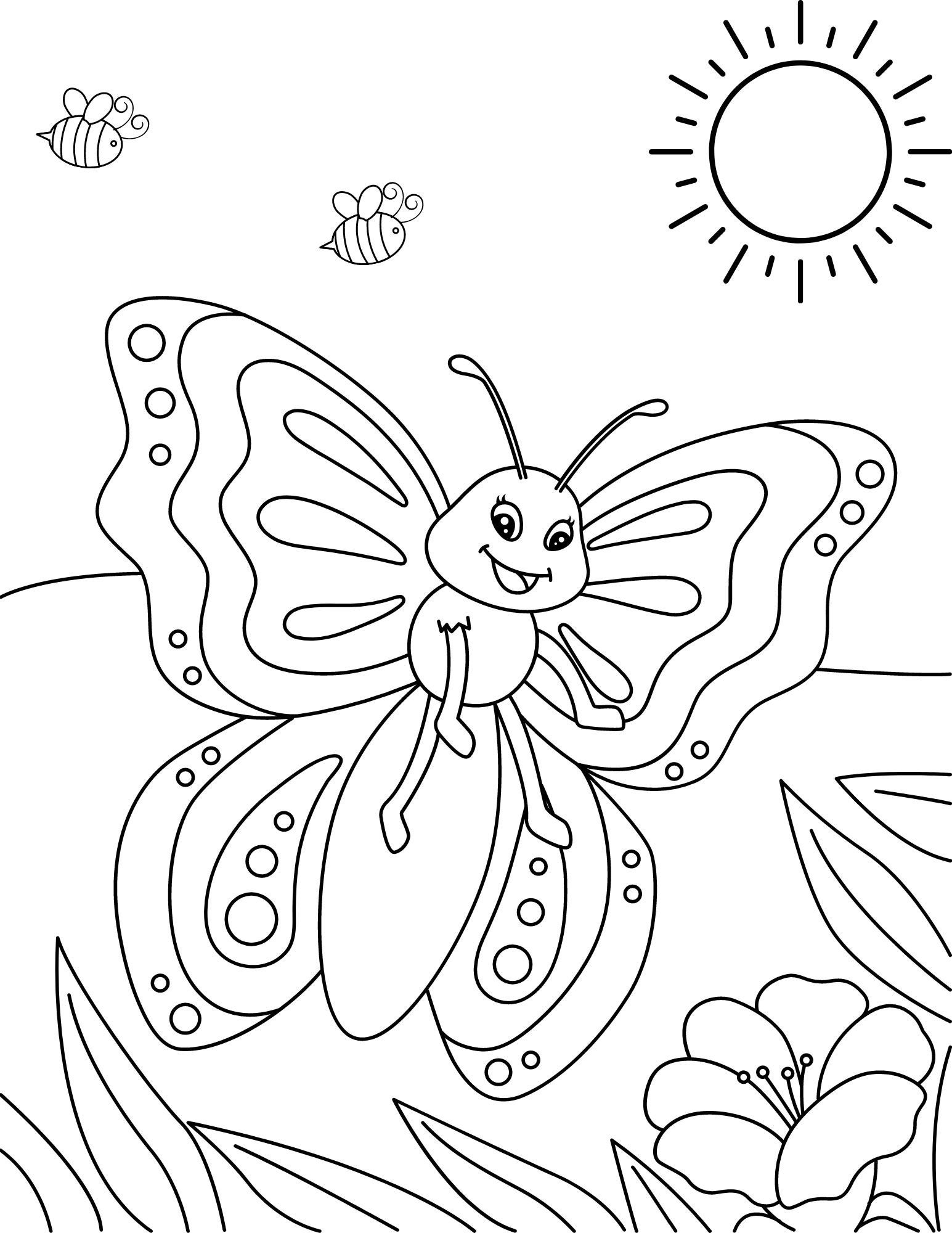 Butterfly Coloring Pages, Butterfly PDF, Butterfly Printables ...