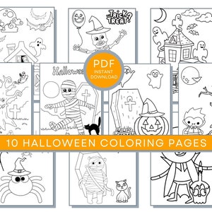 Halloween Coloring Pages, Halloween PDF, Halloween Printables, Scary Coloring Pages, Halloween Activity Sheets, Spooky Coloring Pages
