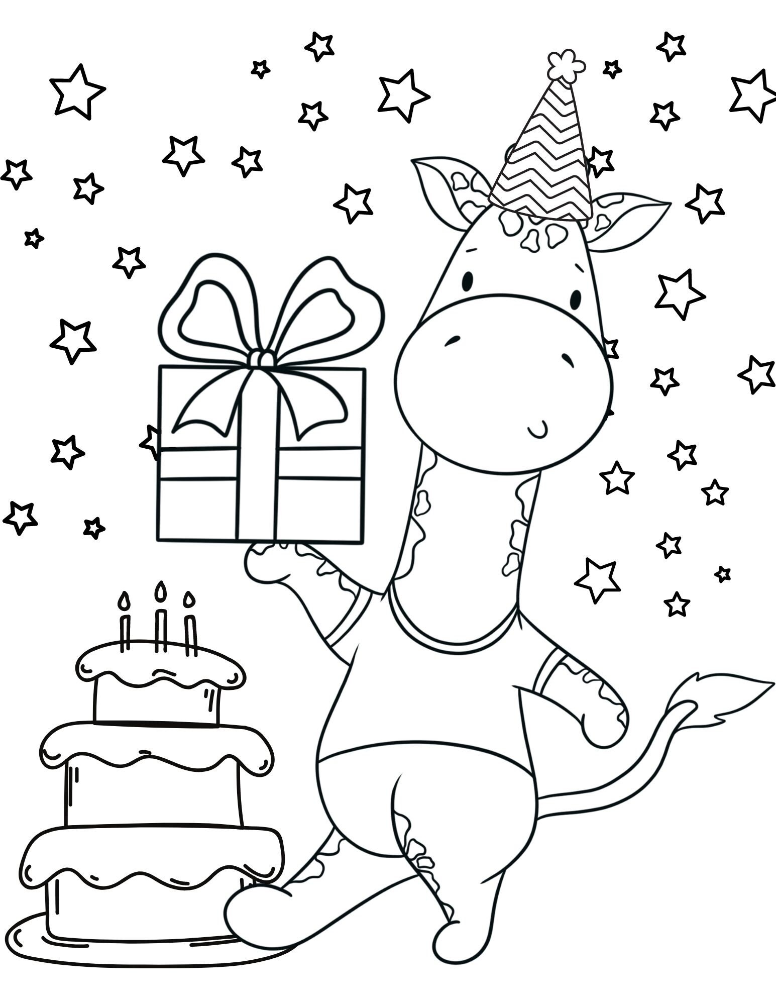Happy Birthday Coloring Pages, Happy Birthday Printables, Happy