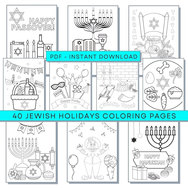 Jewish Holiday Coloring Pages, Purim Coloring Pages, Hanukah Coloring Pages, Passover Coloring Pages, Rosh Hashanna Coloring Pages