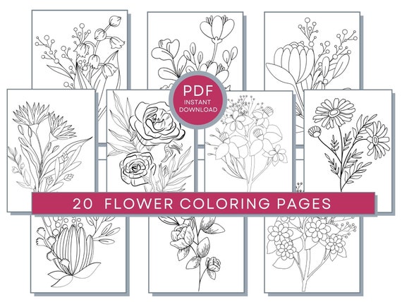 Flowers Coloring Pages, Flowers PDF Coloring Flowers Printables, Flowers Coloring Sheets, Flowers Coloring Pages, Flowers Activity Page