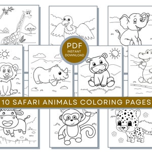 10 Safari Animal Coloring Sheets for a Wild Adventure