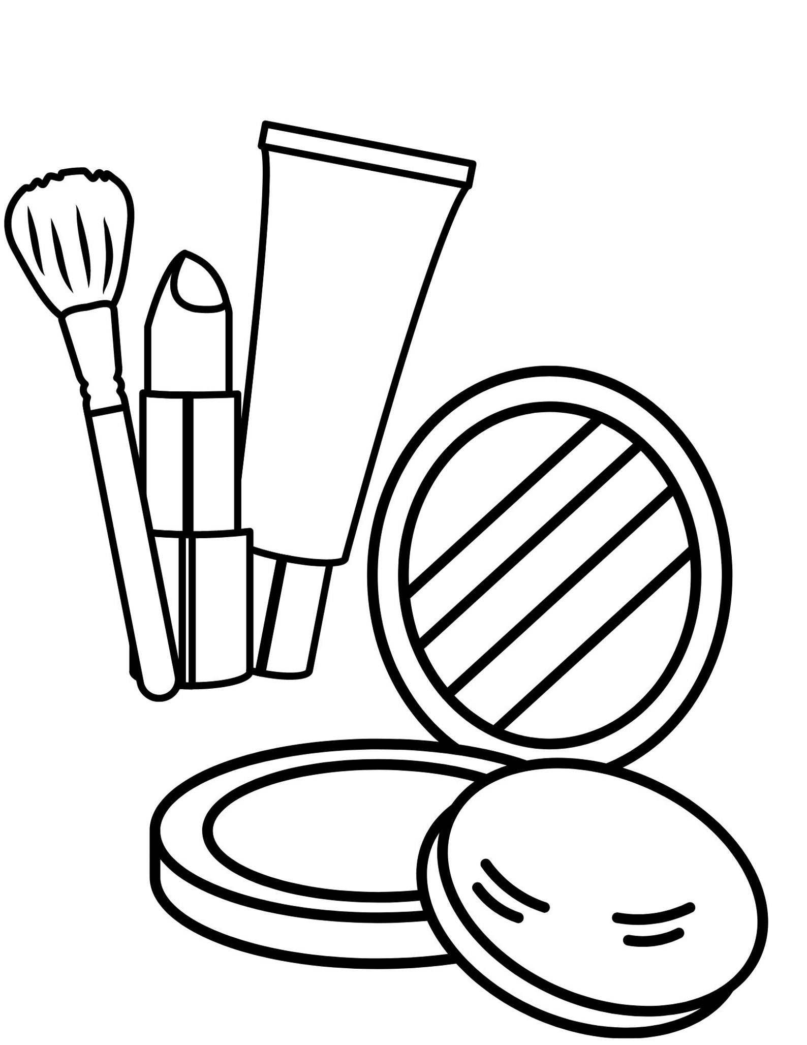 Make up Coloring Pages for Kids, Make up Printables, Make up Day Sheet