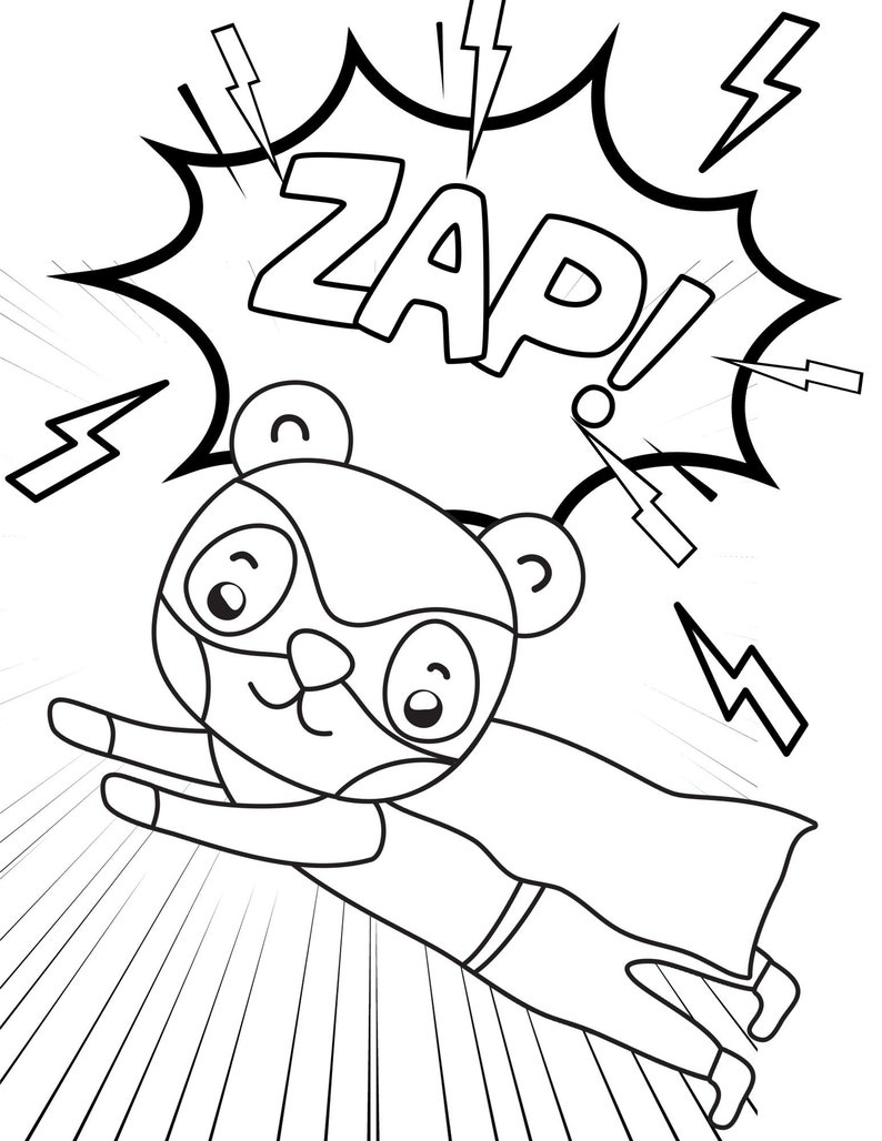 Superhero Coloring Pages, Superhero PDF, Superhero Printables, Super