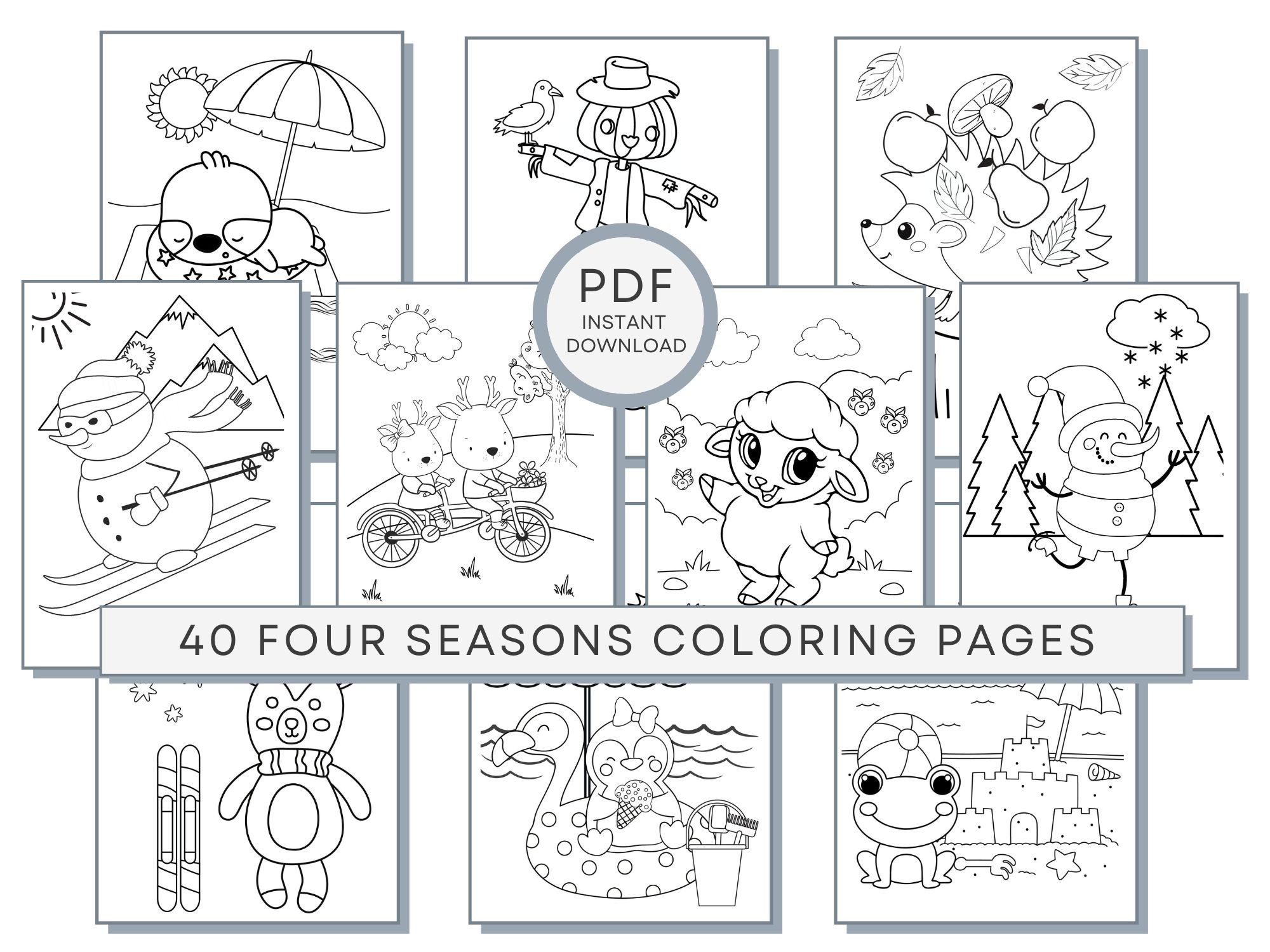 Summer Coloring Pages (jumbo Coloring Book For Kids - Seasons Of