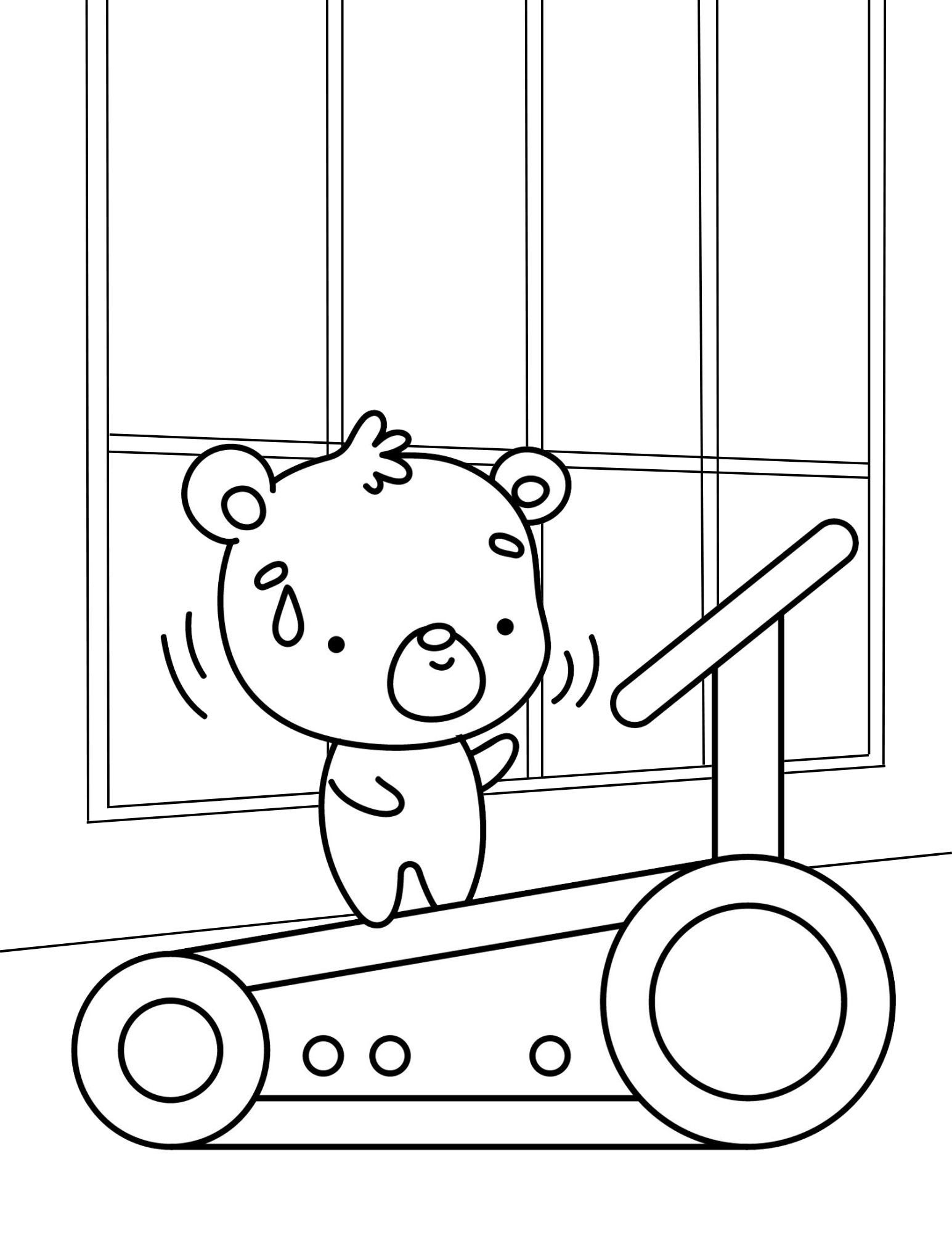 Workout coloring pages exercise coloring pages gym coloring pages