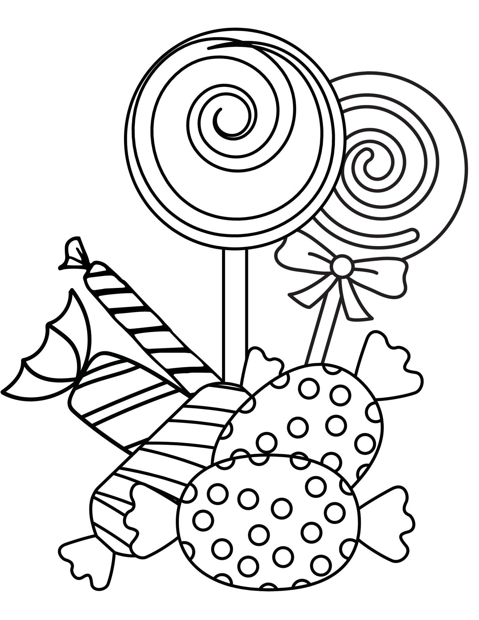 Candy Coloring Pages for Kids, 10 Printable Candy Coloring Sheets