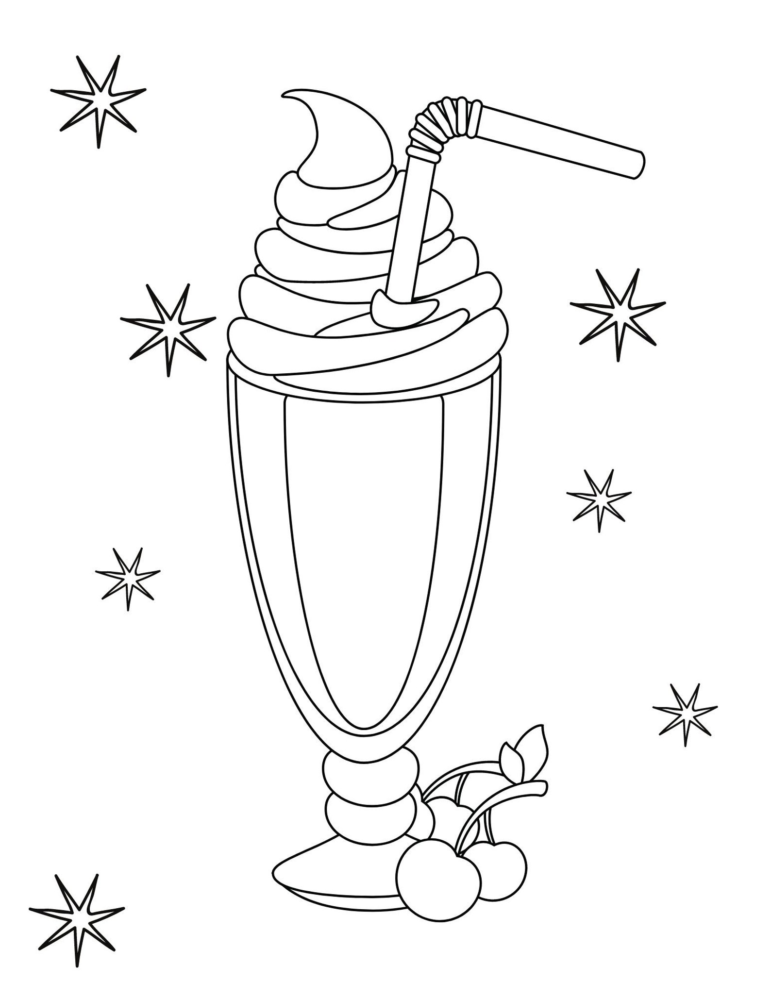 Sweets Coloring Pages for Kids, Sweets Printable, Coloring Pages of Ice Cream, Cup Cakes ...