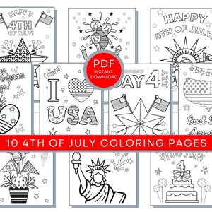 4th of July Coloring Page, 4th of July Printables, 4th of July  Sheets, 4th of July Coloring Book, July 4th Coloring, Independence Day PDF