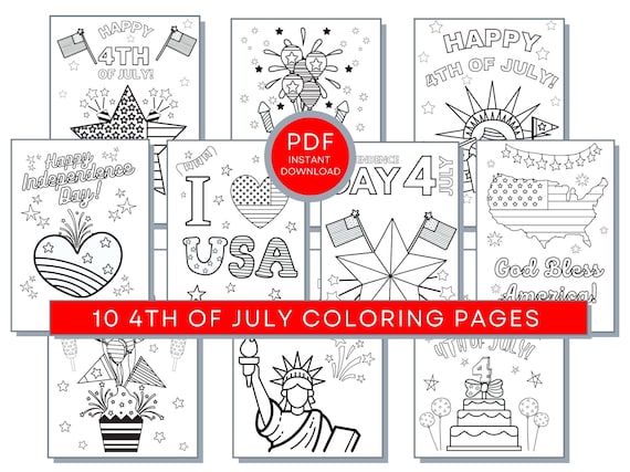 4th of July Coloring Page 4th of July Printables 4th of July