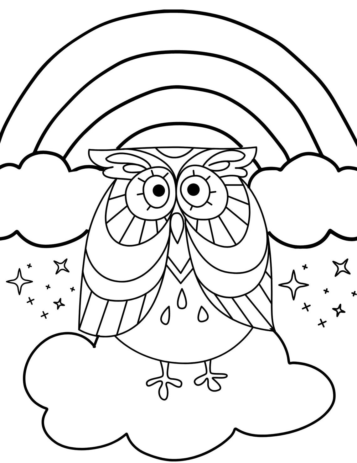 Owl Coloring Pages, Owl PDF Coloring Owl Printables, Owl Coloring ...