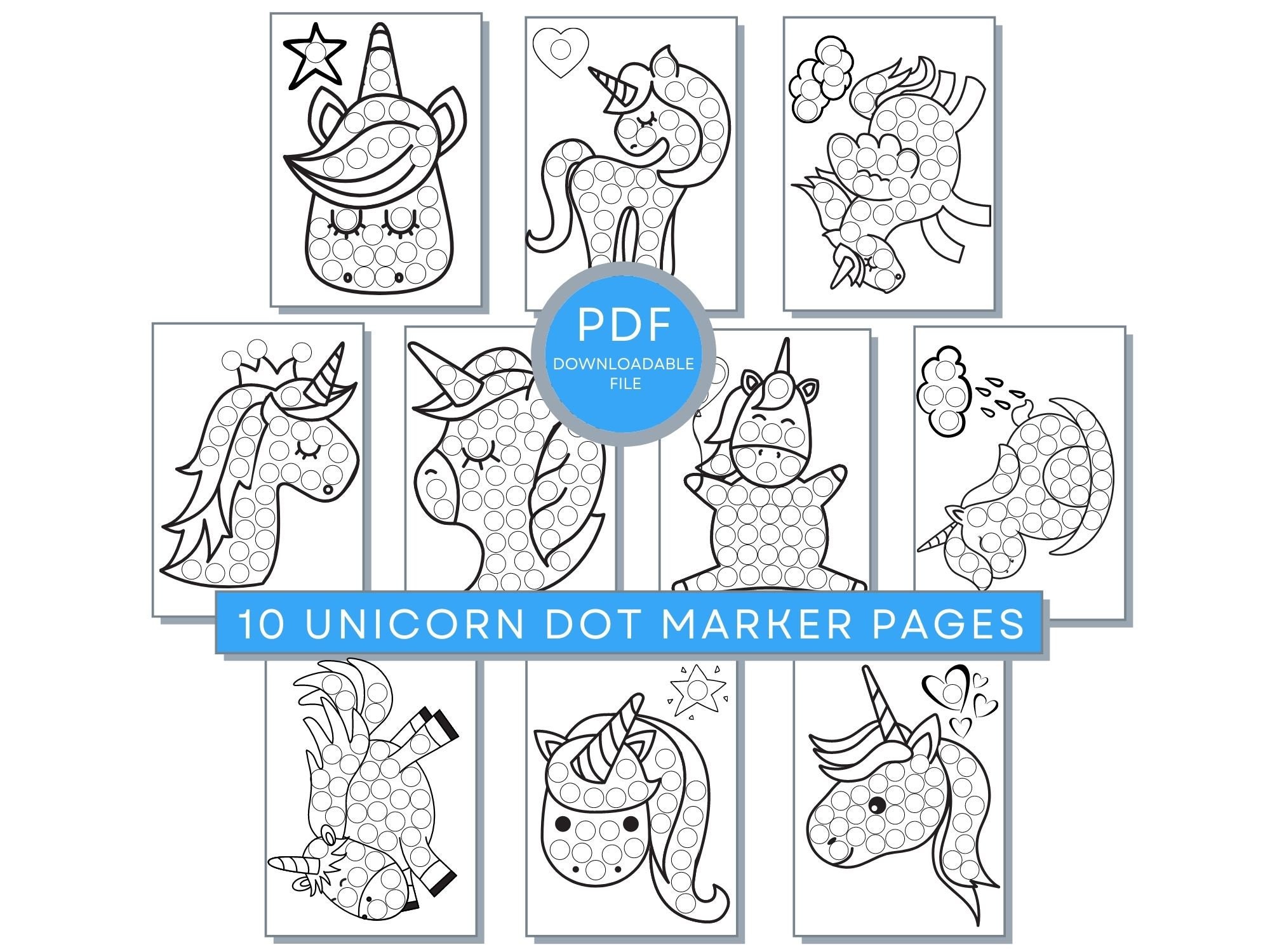 Dot Pages for Dot Markers {5 super fun dot marker art pages}