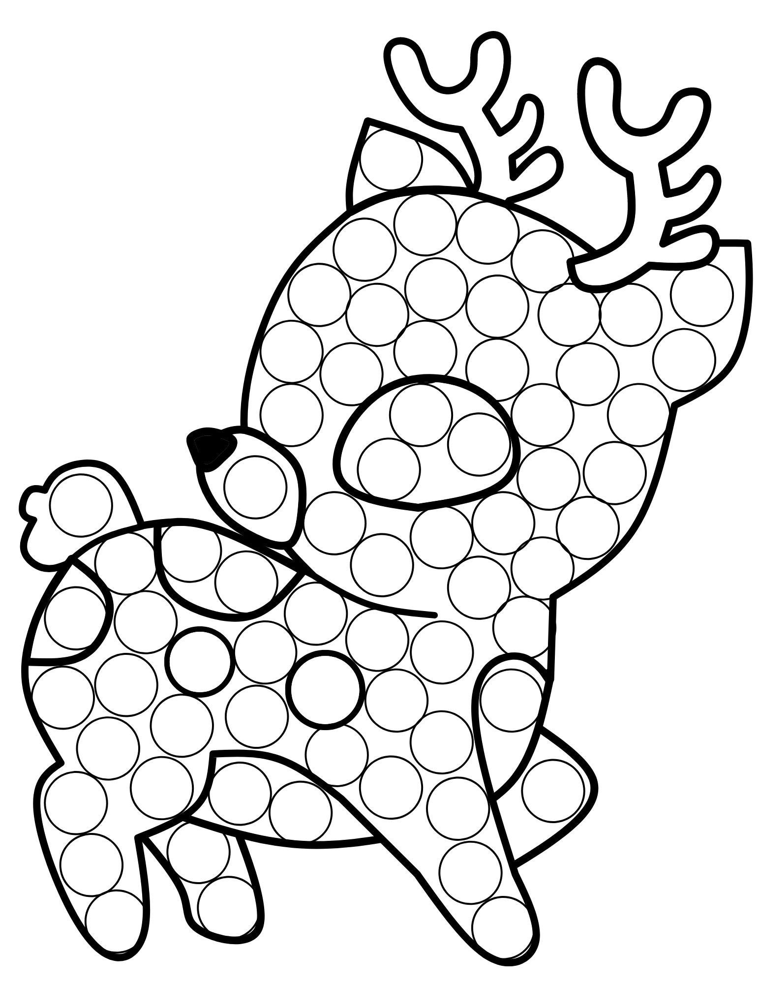 Christmas Dot Marker Coloring Pages Do A Dot Christmas Painting