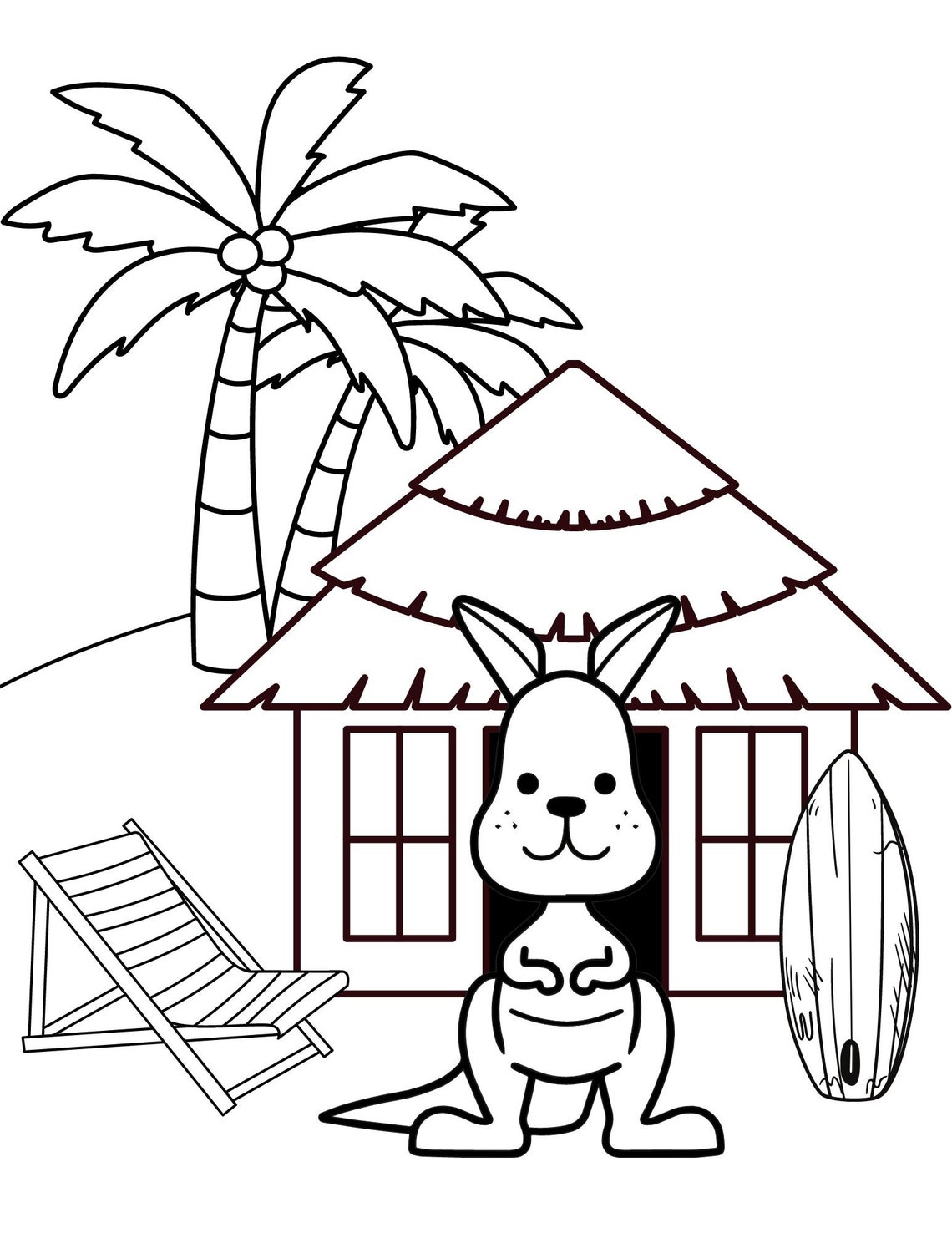 40 Summer Coloring Pages, Summer PDF Coloring, Summer Printables, Beach