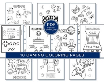 Gaming Coloring Pages, Gaming PDF, Gaming Printables, Gamer Coloring Pages, Gaming Activity Sheets, Gaming Coloring,  Video Game Coloring