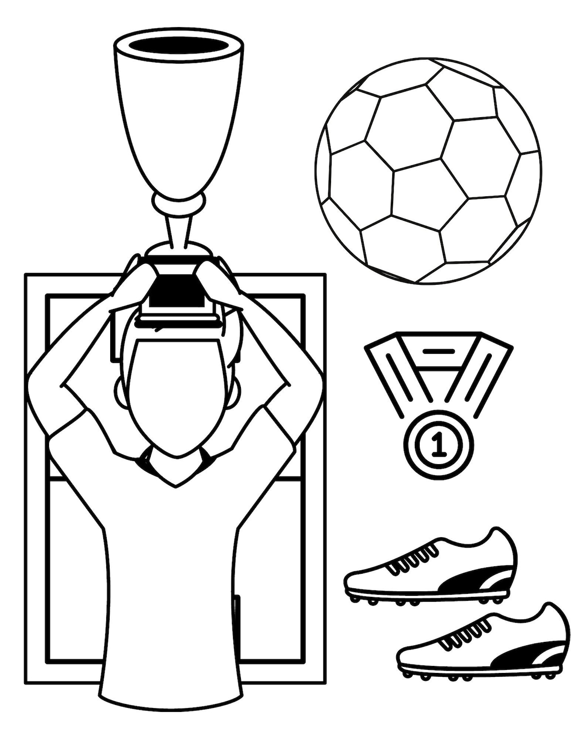 Soccer Coloring Pages, Soccer PDF, Soccer Printables, Soccer Coloring ...